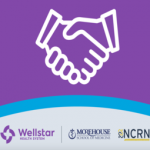 Wellstar's purple logo announcing collaboration with Morehouse's NCRN